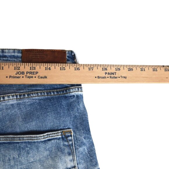 Zara Man Premium Denim Jeans Size 31 x 31 Distressed Wash Straight Fit Rugged - Picture 7 of 10